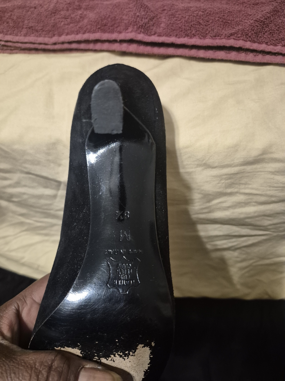 Vintage Yves Saint Laurent Black Suede Pointed-Toe Pumps - Picture 6 of 13